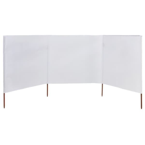 vidaXL Vindskydd 3 paneler tyg 400x120 cm vit Vit