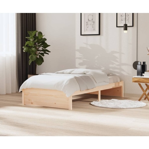 vidaXL Sängram vit massivt trä 100x200 cm massiv trä Vit