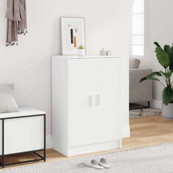 vidaXL Skoskåp 60 x 35 x 92 cm Vit Vit