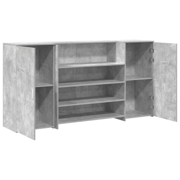 vidaXL Receptionsdisk betonggrå 200x50x103,5 cm konstruerat trä Grå