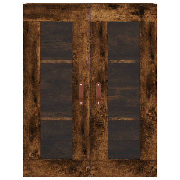 vidaXL Högskåp rökfärgad ek 69,5x34x180 cm konstruerat trä Brun