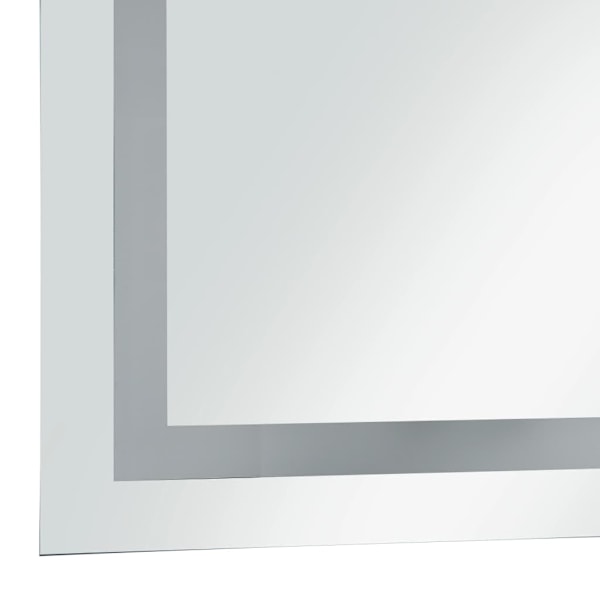 vidaXL Badrumsspegel LED med touch-sensor 60x80 cm Silver