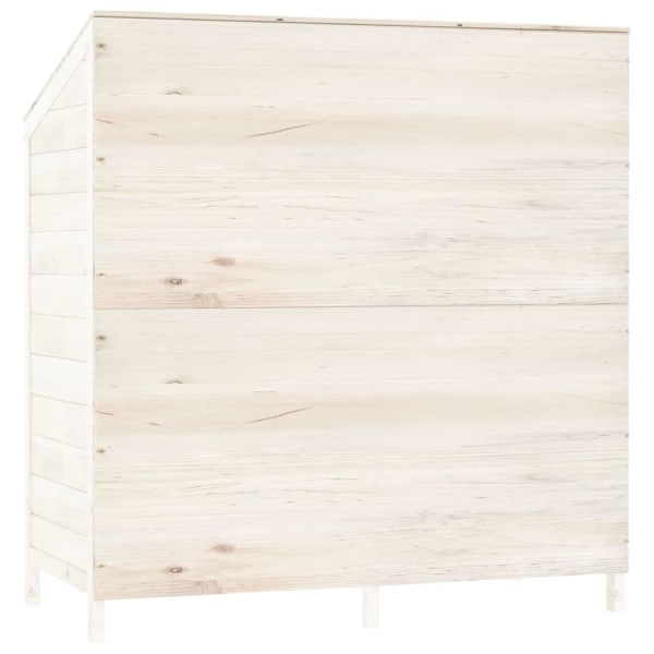 vidaXL Trädgårdsbod vit 102x52x112 cm massivt granträ White