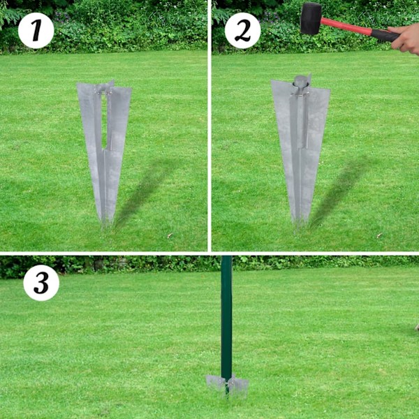 vidaXL Stängsel set 10x1,5 m, 16 delar Grön
