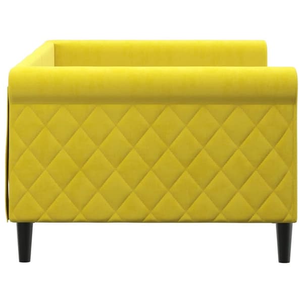 vidaXL Dagbädd gul 90x200 cm sammet Gul