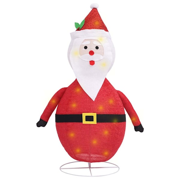 vidaXL Dekorativ jultomte med LED lyxigt tyg 60 cm Röd