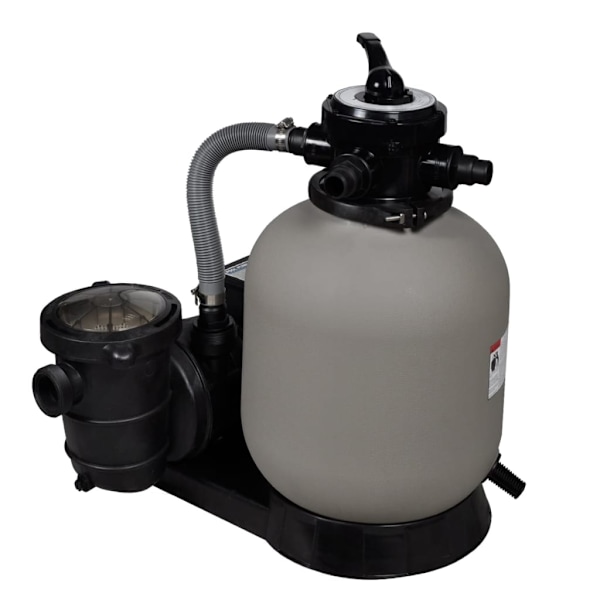 vidaXL Sandfilterpumpar 2 st 600 W 17000 l/tim Grå