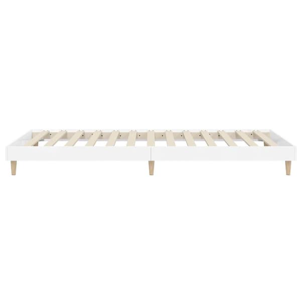 vidaXL Sängram vit högglans 75x190 cm konstruerad trä Vit