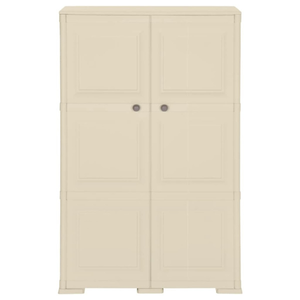 vidaXL Plastskåp 79x43x125 cm träimitation kaninvit Vit