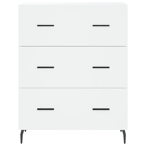 vidaXL Högskåp vit 69,5x34x180 cm konstruerat trä Vit