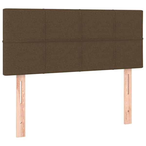 vidaXL Ramsäng med madrass mörkbrun 90x190 cm tyg Brun