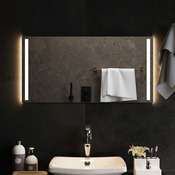 vidaXL Badrumsspegel LED 80x40 cm Transparent