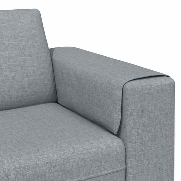 vidaXL Vardagsrumsoffa Ljusgrå 250 x 77 x 76 cm Polyester Ljusgrå