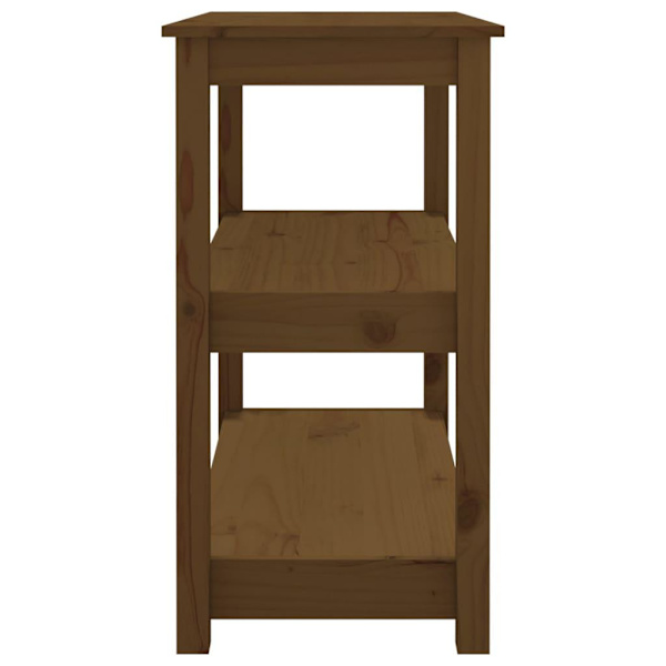 vidaXL Konsolbord honungsbrun 80x40x74 cm massiv furu Brun