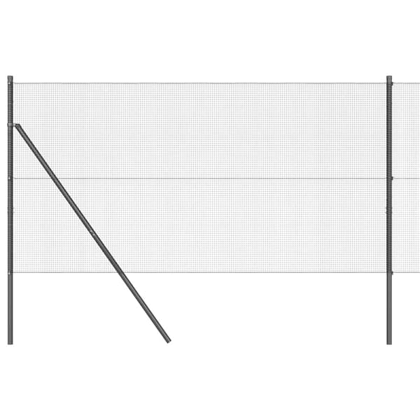 vidaXL Utomhus Svetsat Trådstängsel Markfäste 25 x 1,2 m Grå Mesh Grå