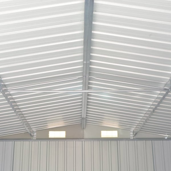 vidaXL Trädgårdsskjul grön 257x990x181 cm galvaniserat stål Grön