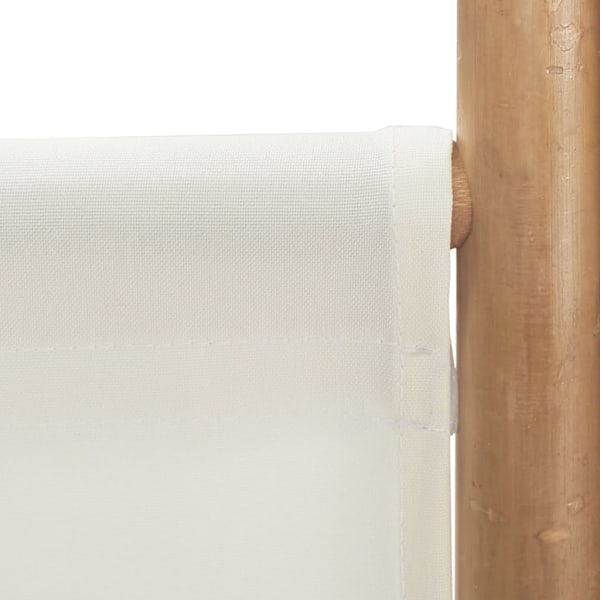 vidaXL Rumsavdelare 3 paneler hopfällbar 120 cm bambu och kanvas Kräm