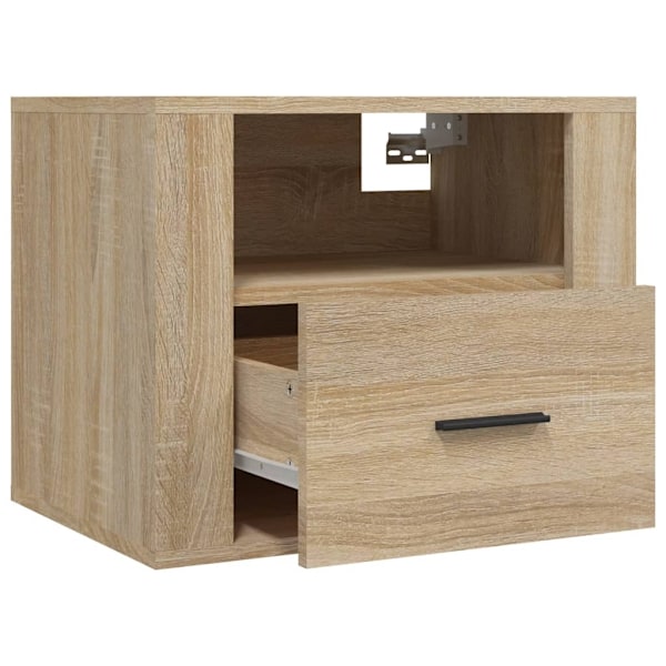 vidaXL Väggmonterade sängbord 2 st sonoma-ek 50x36x40 cm Brun