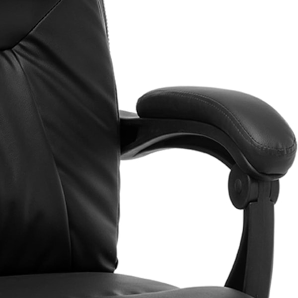 vidaXL Massagekontorsstol svart konstläder Svart