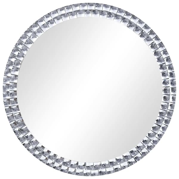 vidaXL Väggspegel 40 cm härdat glas Silver