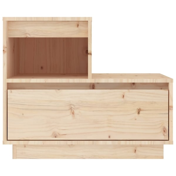 vidaXL Sängbord 60x34x51 cm massiv furu Brun