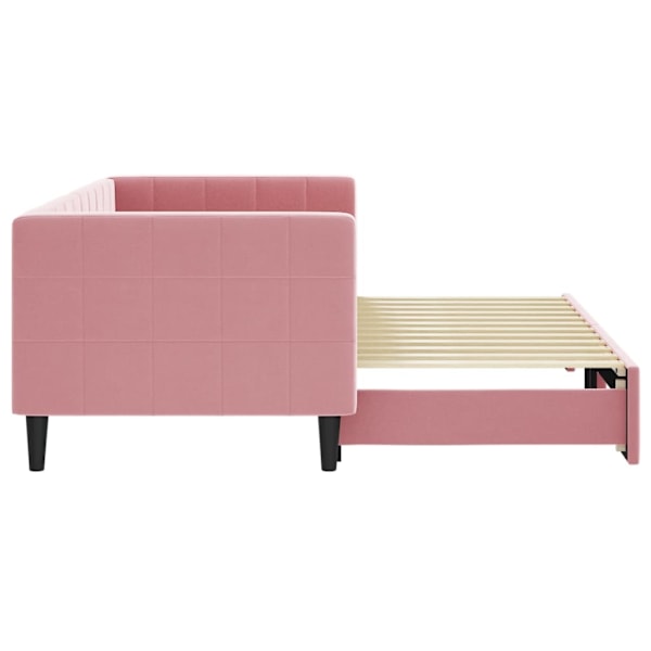 vidaXL Dagbädd utdragbar rosa 80x200 cm sammet Rosa