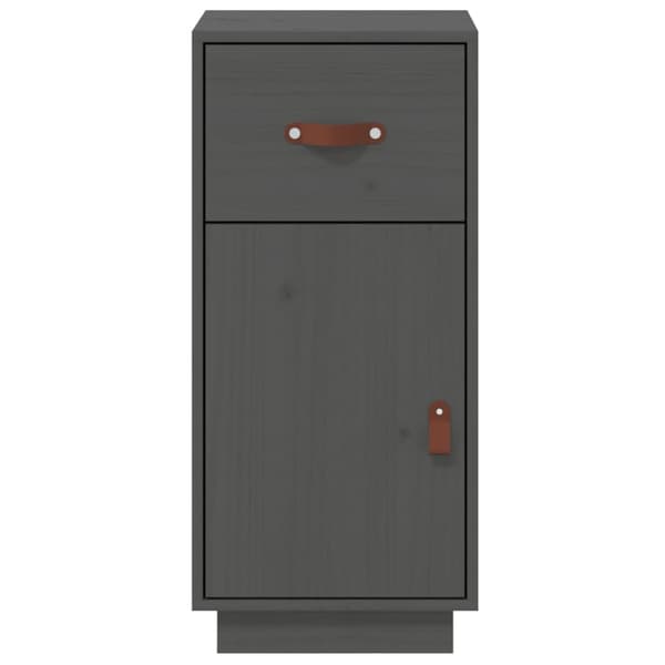 vidaXL Skåp grå 34x40x75 cm massiv furu Grå