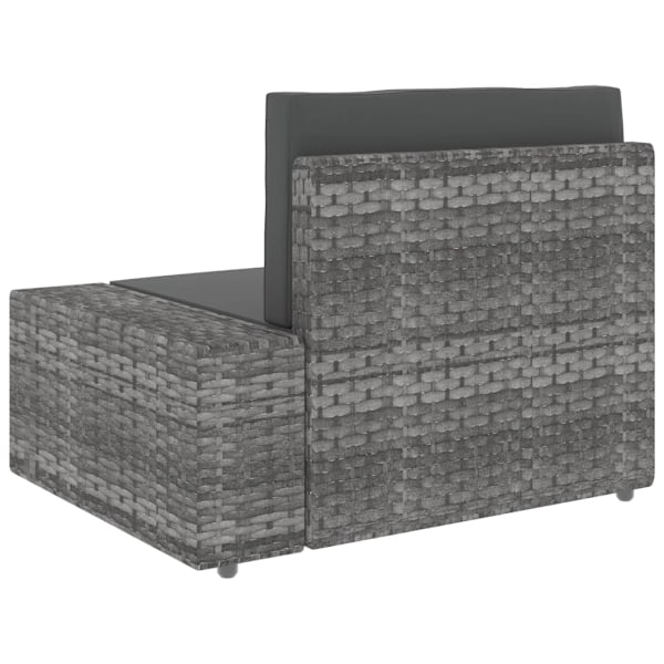 vidaXL Modulsoffa 3-sits konstrotting grå grå