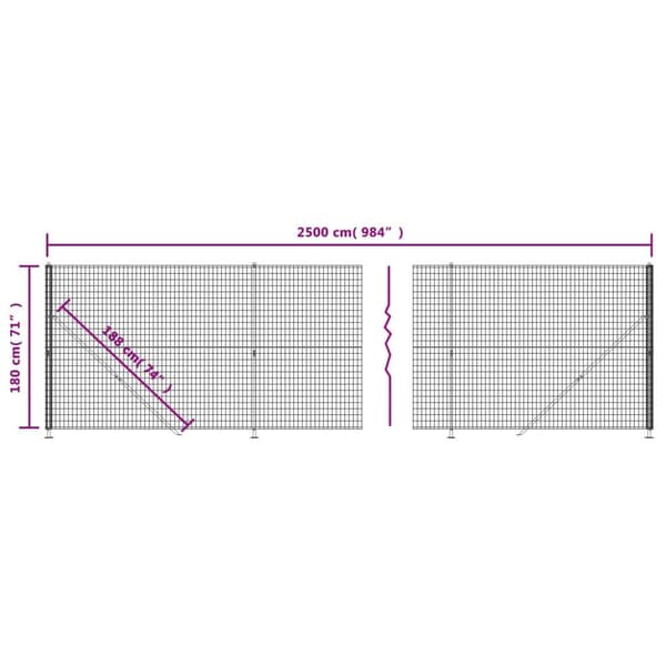 vidaXL Stängsel med stolpsko grön 1,8x25 m Grön