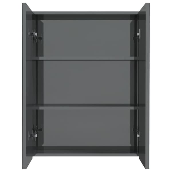 vidaXL Spegelskåp för badrum grå 60x15x75 cm MDF grå