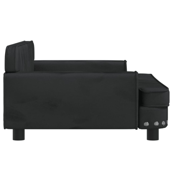 vidaXL Hundbädd svart 90x53x30 cm sammet Svart