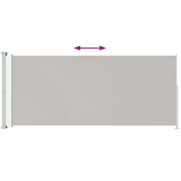 vidaXL Infällbar sidomarkis 180x500 cm gräddvit Creme