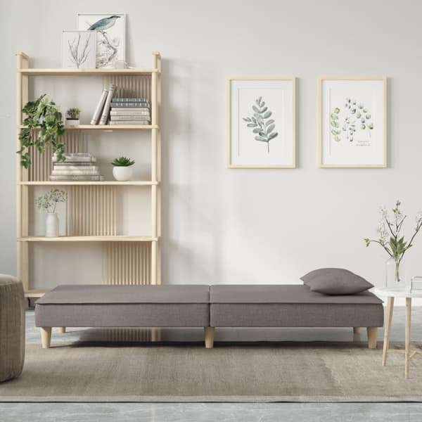 vidaXL Bäddsoffa taupe tyg Taupe