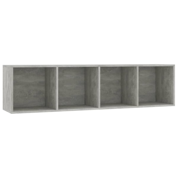 vidaXL Bokhylla/TV-bänk betonggrå 143x30x36 cm grå