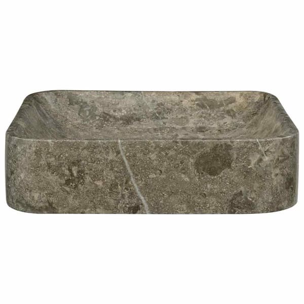 vidaXL Handfat grå 40x40x10 cm marmor grå