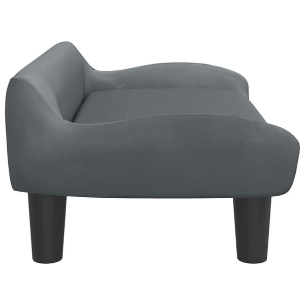 vidaXL Barnsoffa mörkgrå 70x40x24 cm sammet Grå