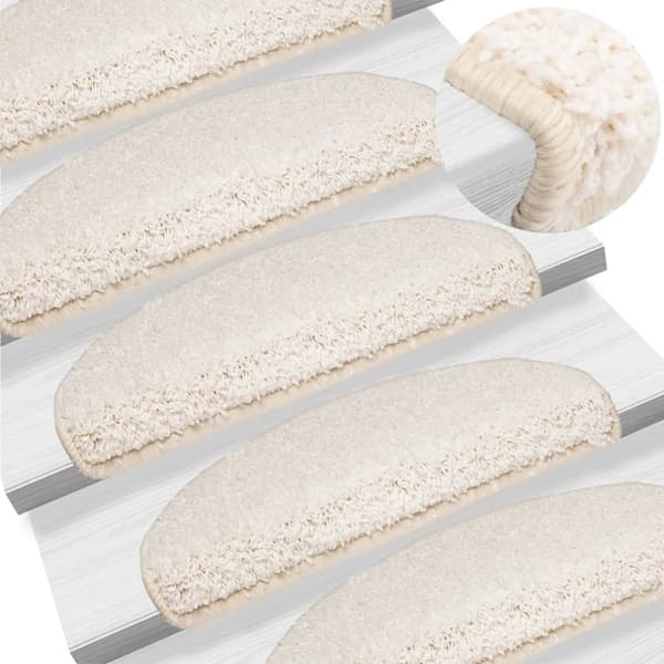 vidaXL Trappstegsmattor 10 st 65x25 cm vit Vit