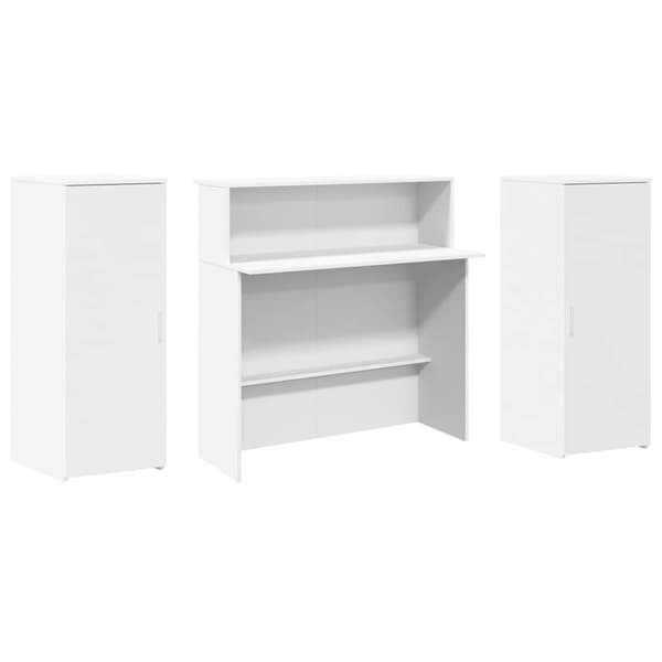 vidaXL Receptionsdisk vit 180x50x103,5 cm konstruerat trä Vit