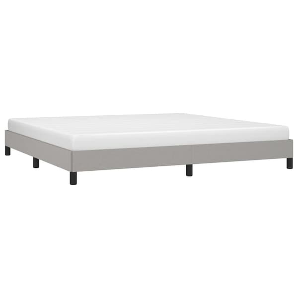 vidaXL Sängram ljusgrå 200x200 cm tyg Grå