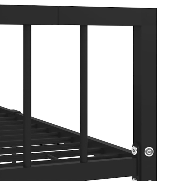 vidaXL Sängram svart metall 140x200 cm Svart