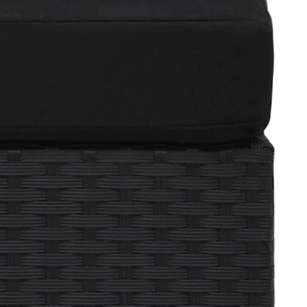 vidaXL Modulsoffa 2-sits konstrotting svart Svart
