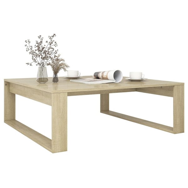 vidaXL Soffbord sonoma-ek 100x100x35 cm konstruerat trä Brun