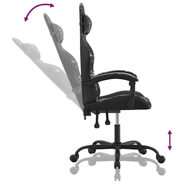 vidaXL Gamingstol svart och kamouflage konstläder Flerfärgsdesign