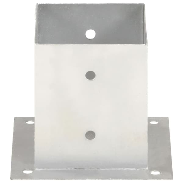vidaXL Stolpfot 4 st galvaniserad metall 121 mm Silver