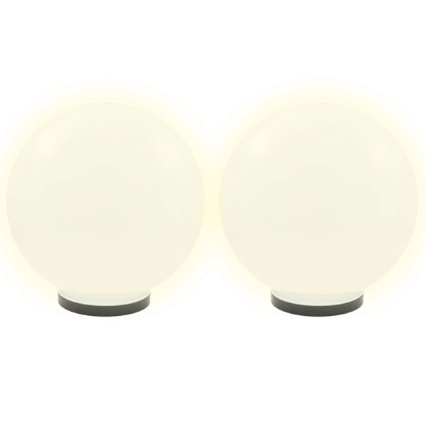 vidaXL Globlampa LED set 2 st sfäriska 40 cm PMMA Vit