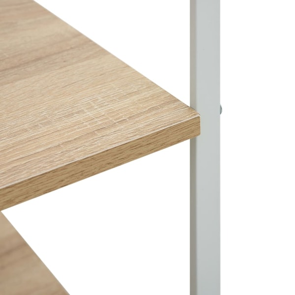 vidaXL Hylla för mikrovågsugn vit & ek 60x39,6x79,5 cm konstruerat trä Vit