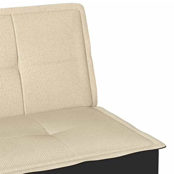 vidaXL Bäddsoffa gräddvit tyg Kräm