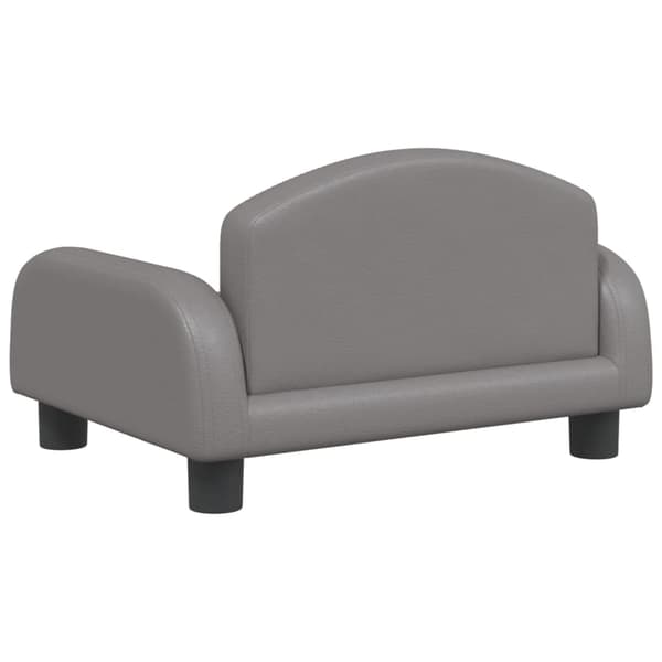 vidaXL Barnsoffa grå 50x40x30 cm konstläder Grå