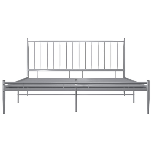 vidaXL Sängram grå metall 200x200 cm grå