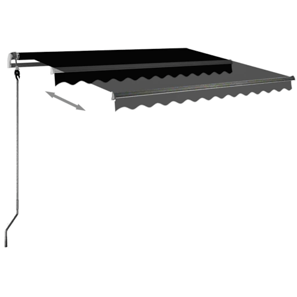 vidaXL Fristående markis manuellt infällbar 300x250 cm antracit Antracit